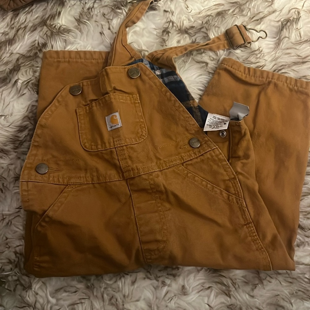 Carhartt overalls lined with fleece